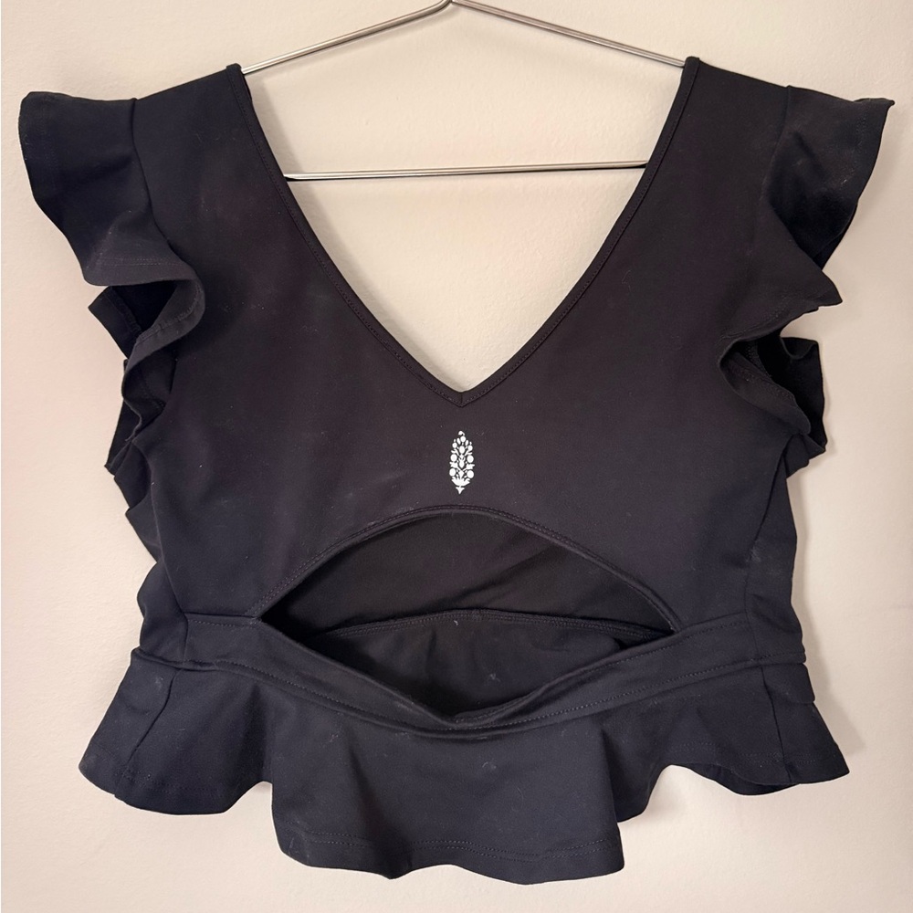 FREE PEOPLE Ruffle Workout Top - Picture 4 of 9